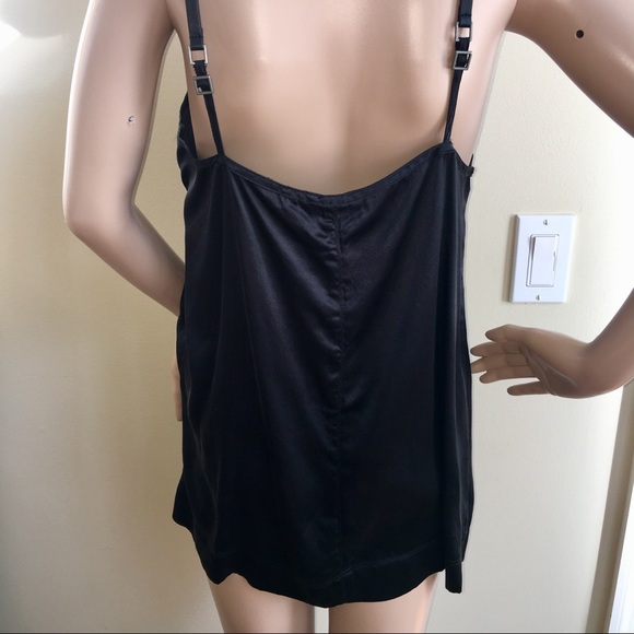 Saks - Black Silk asymmetrical blouse, Size Med - Picture 4 of 8